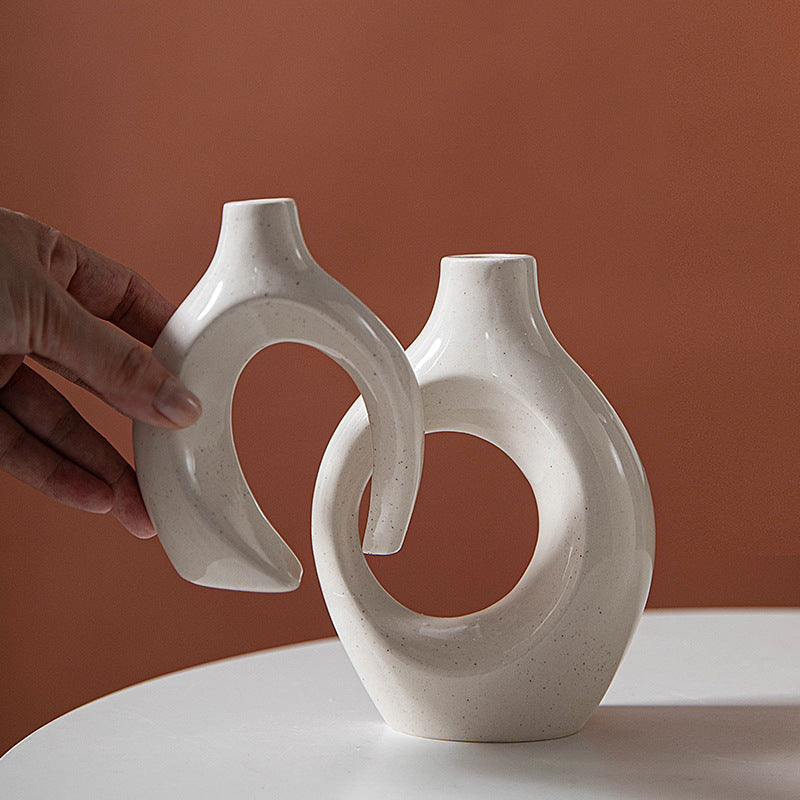 Abstract Ceramic Candle Holder