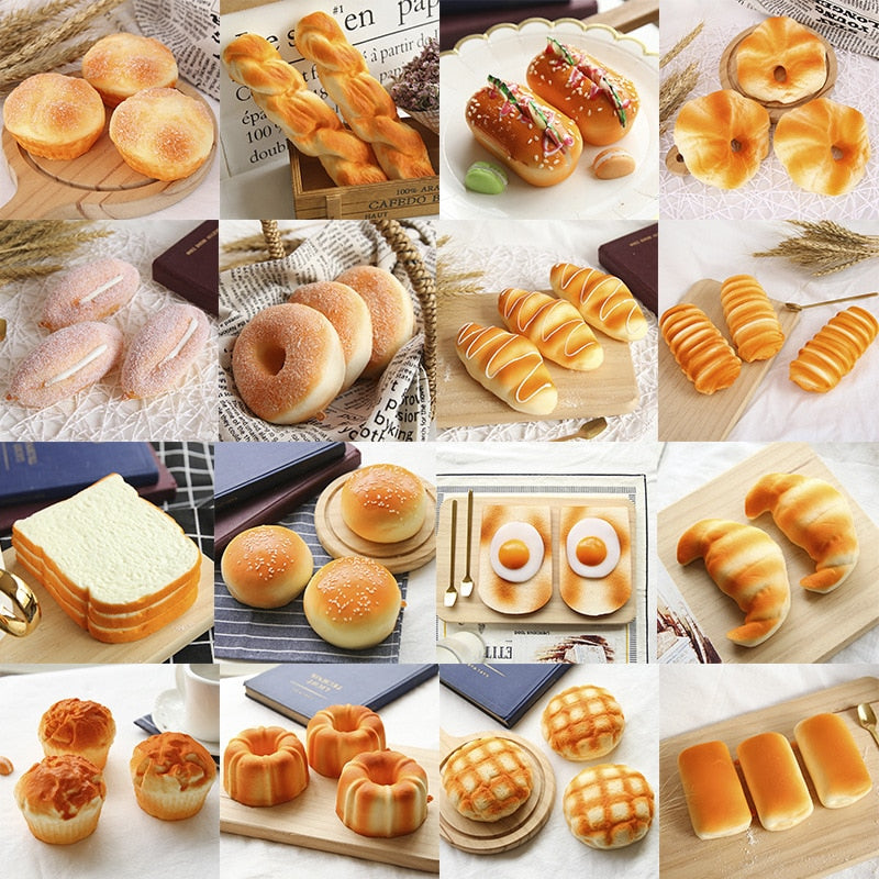 Bread and Donut Squishy Toys
