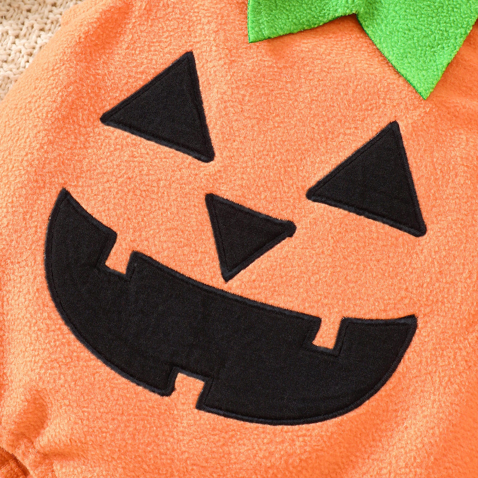 Cute Pumpkin Embroidered Baby Onesie Halloween Infant Bodysuit Crawling Outfit