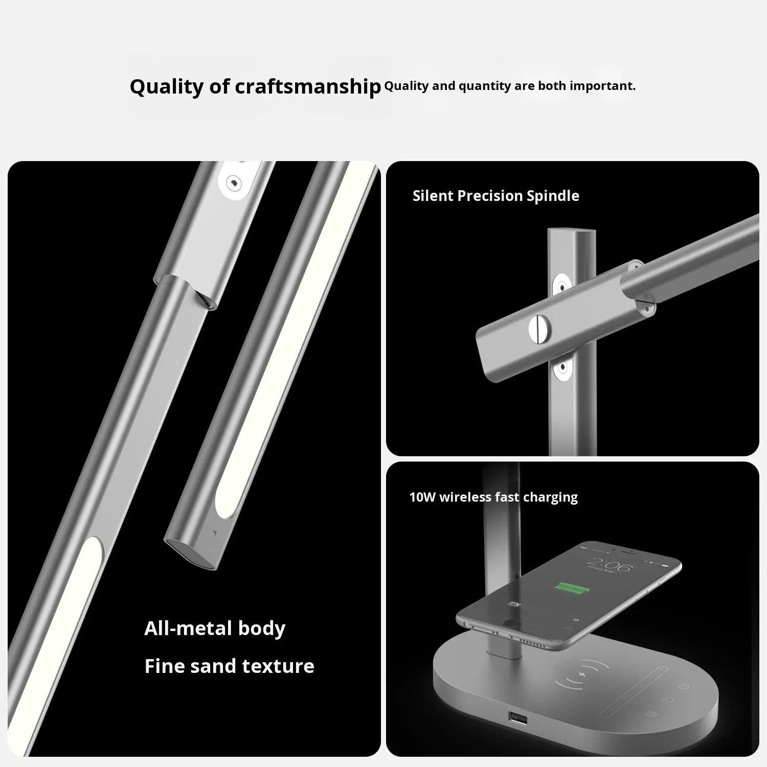 Desk Lamp with Wireless Charging