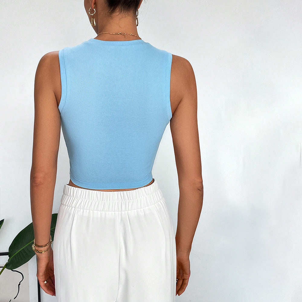 Cross Hem Vest Top