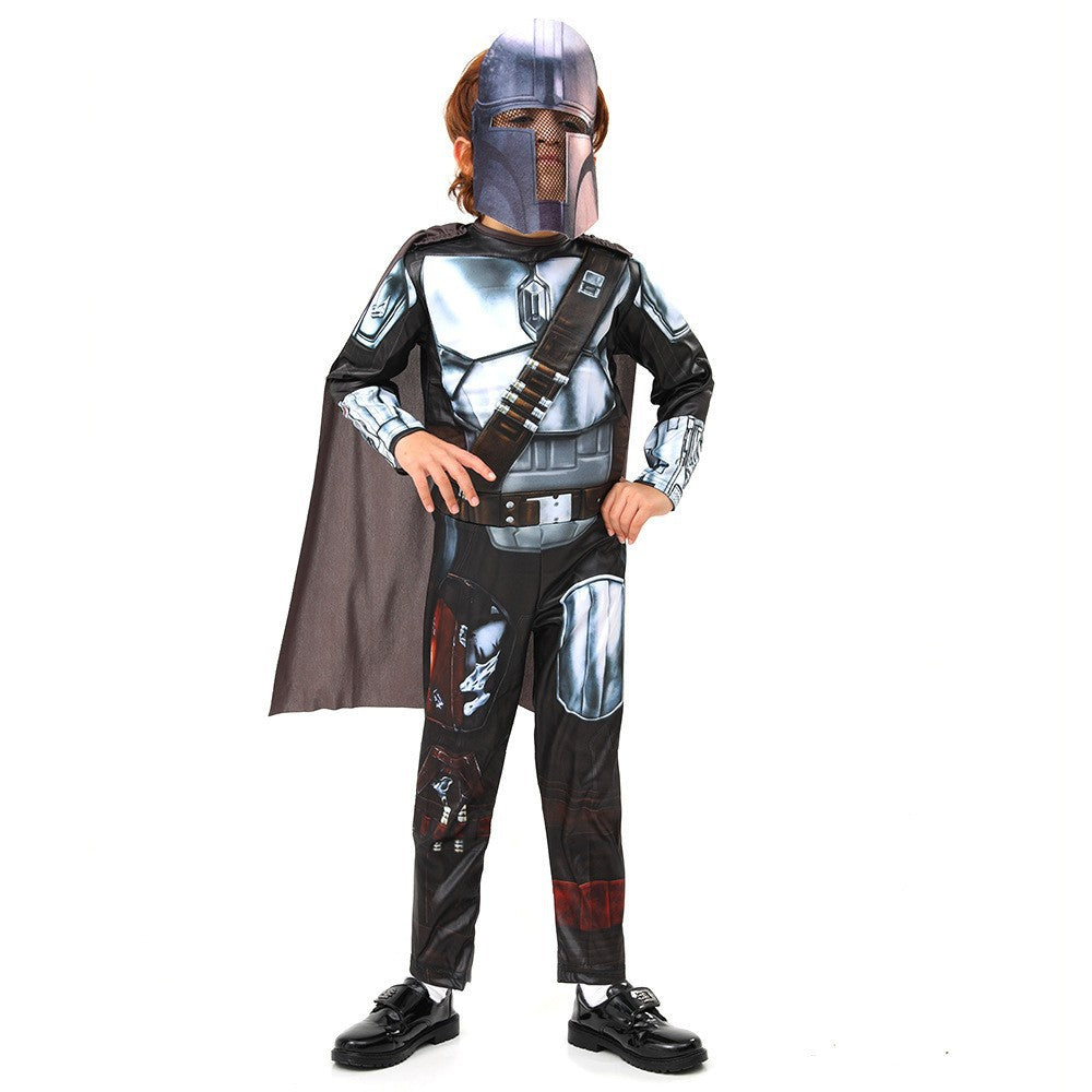 Halloween Costume Kids Cosplay Performance Costume Galaxy Bounty Hunter Mandalorian Kids Costume