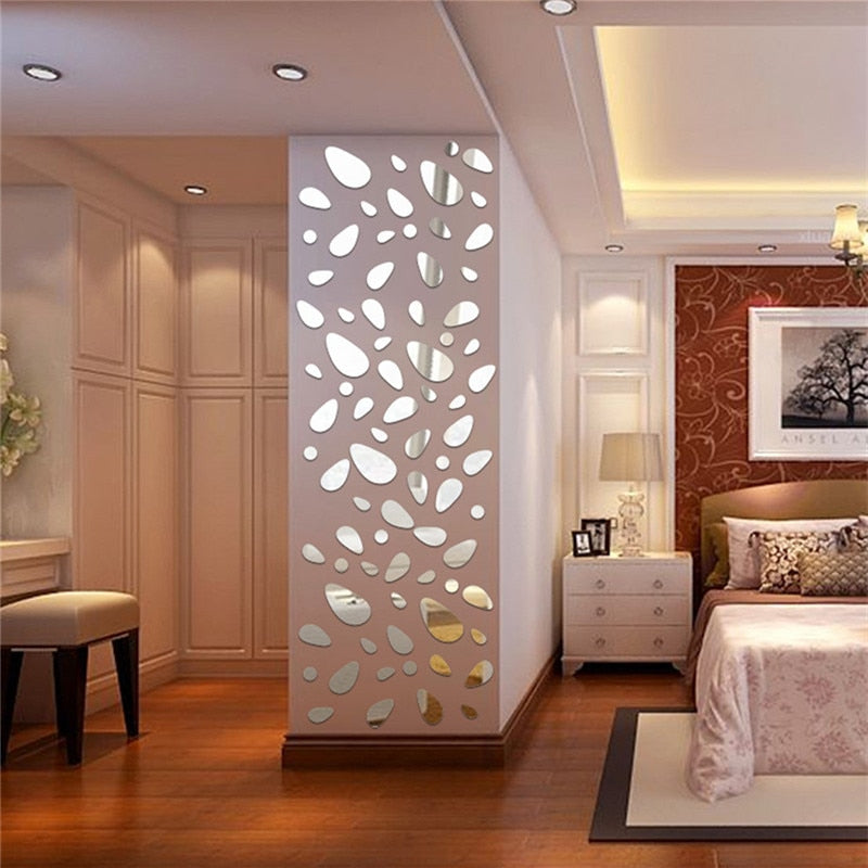 3D Mirror Wall Stickers, 12 Pack