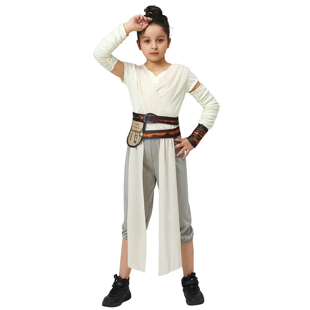 Star Wars The Force Awakens Rey Girl Classic Movie Character Carnival Costume Halloween Outfit