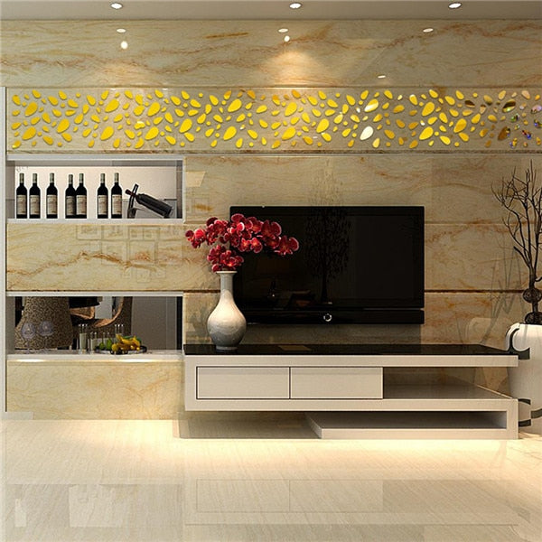 3D Mirror Wall Stickers, 12 Pack