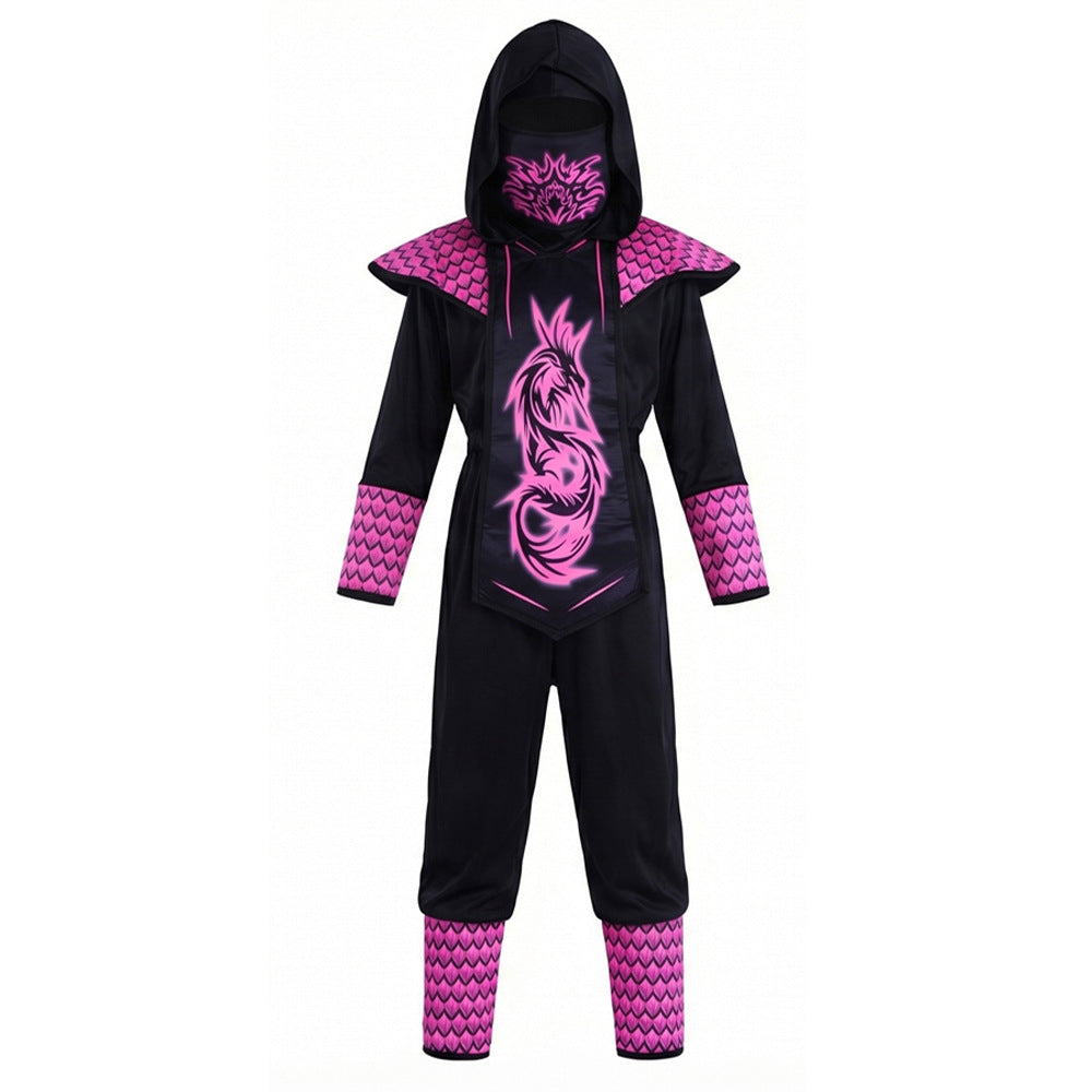 Festival Ninja Cosplay Costume for Kids Halloween Role Play Performance Outfit