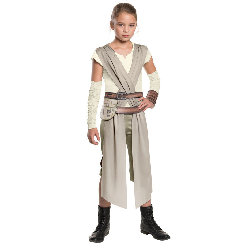 Star Wars The Force Awakens Rey Girl Classic Movie Character Carnival Costume Halloween Outfit