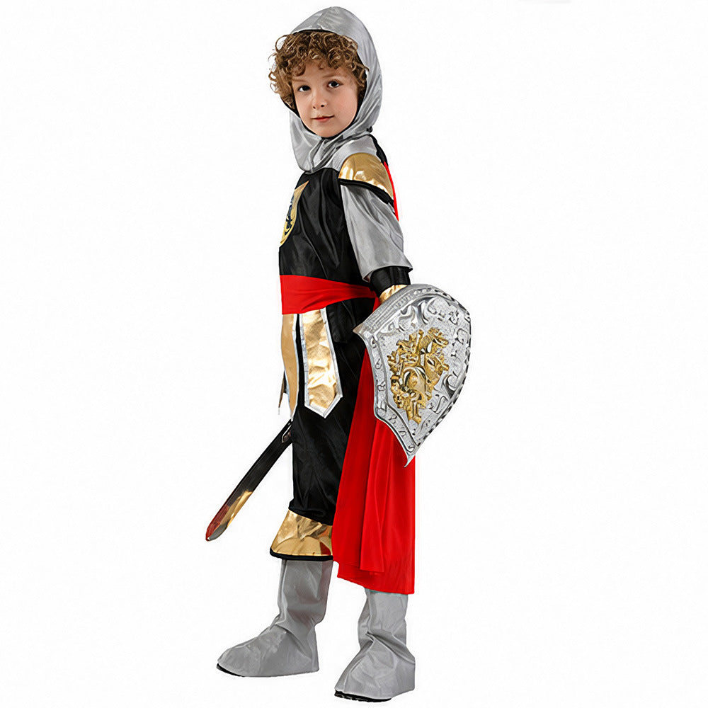 Halloween Roman Warrior Costume for Halloween Party and Cosplay, Roman Soldier Performance Outfit