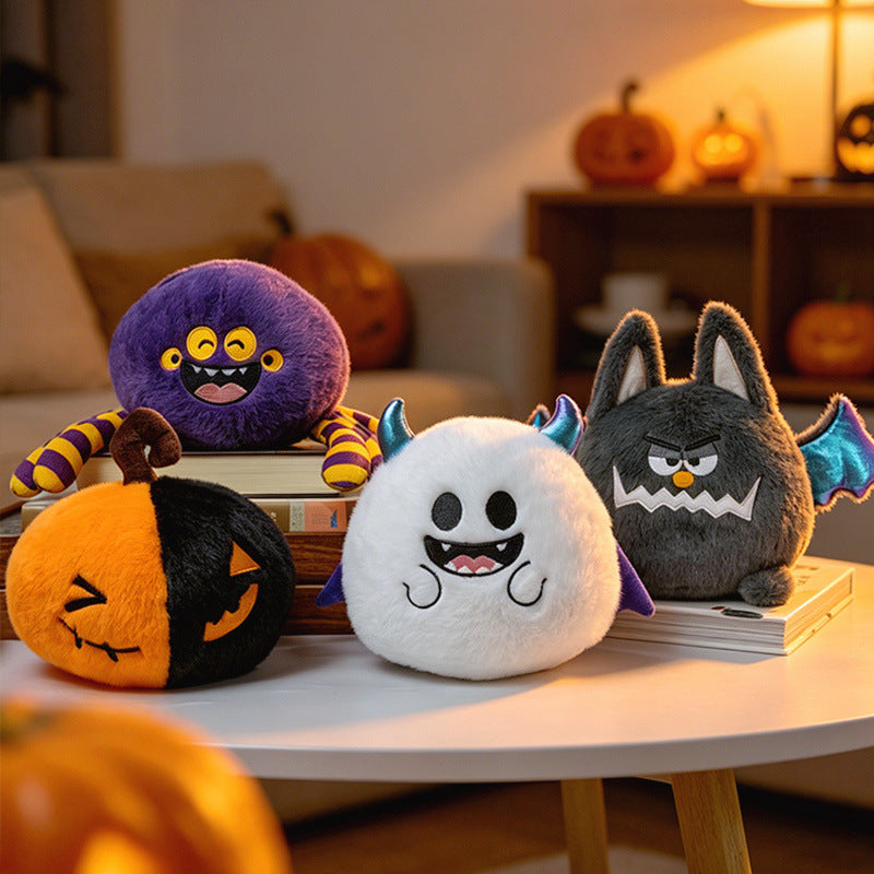 Halloween Series Plush Toys Pumpkin, Funny Cute Big Spider, Bat, Ghost Dolls