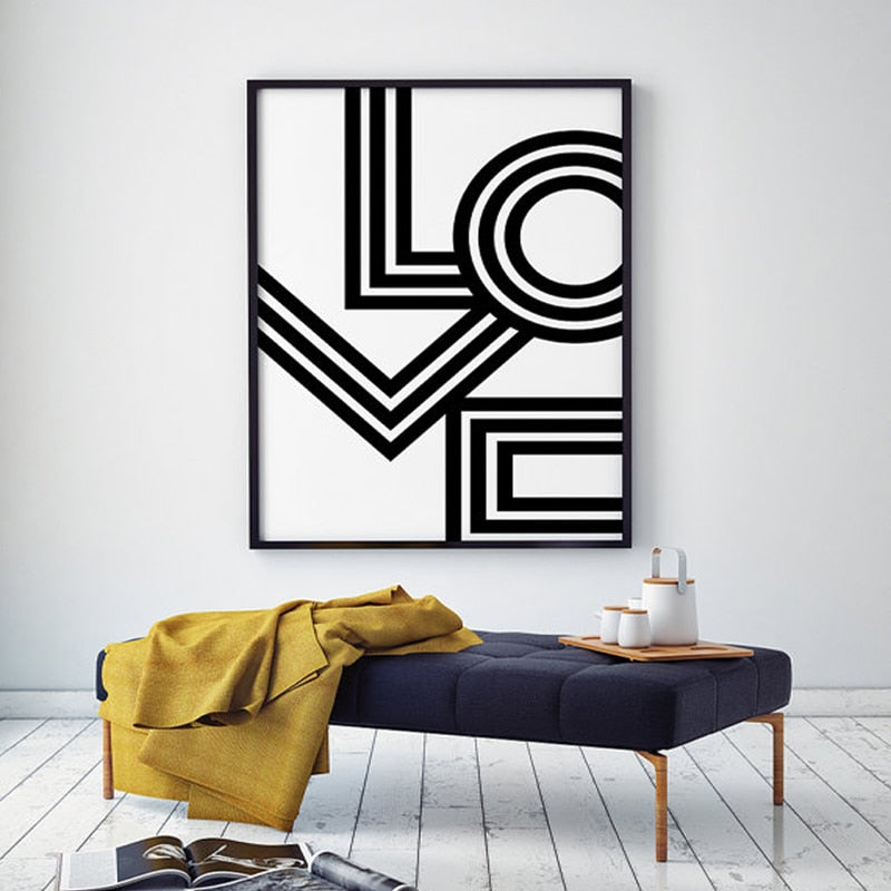 LOVE Minimalist Canvas Print