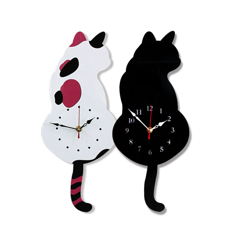 Cat Wagging Tail Wall Clock
