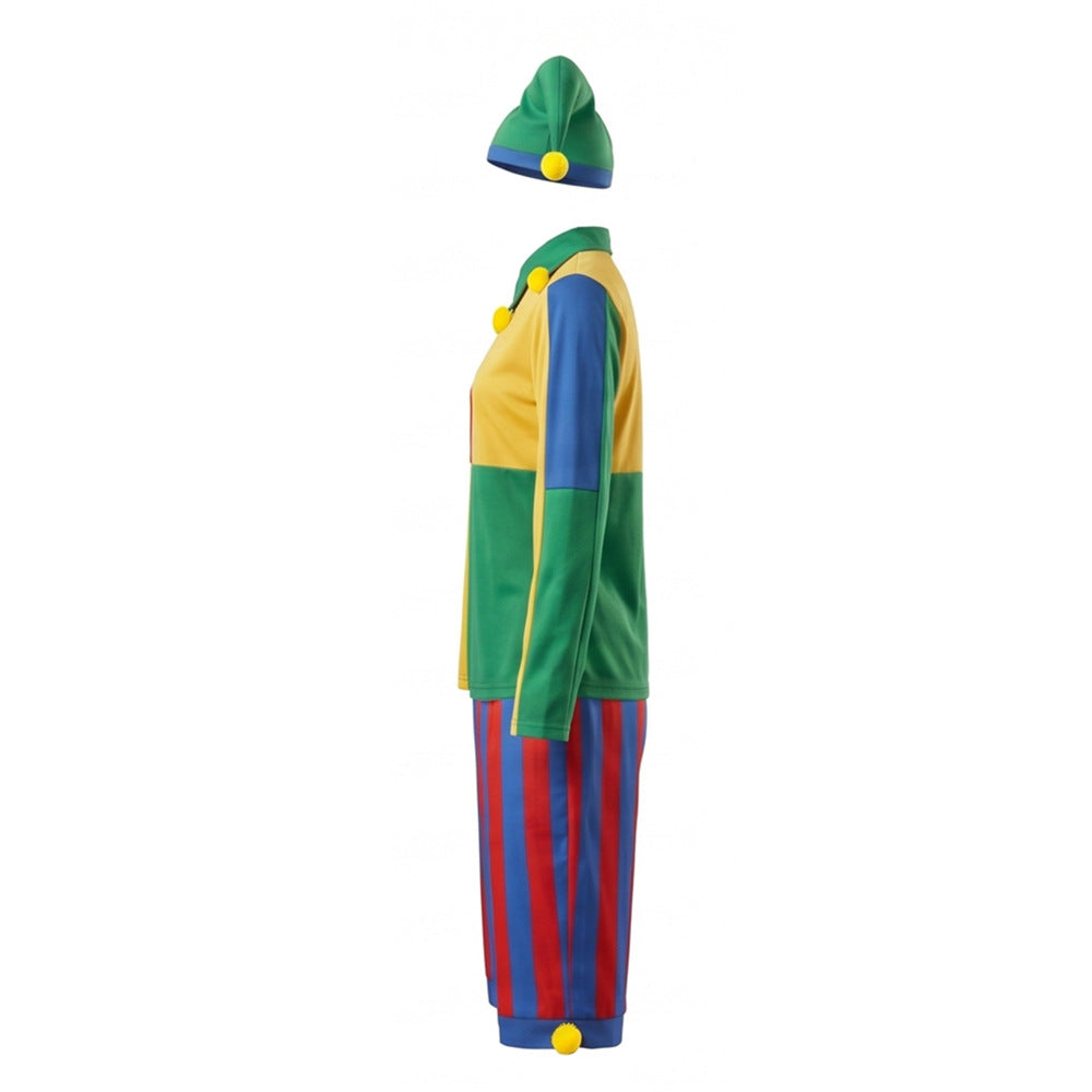 Halloween Nightmare Clown Cosplay Costume, Unisex Nightmare Clown Role Play Outfit for Party and Stage Performance