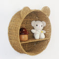 Cat Ear Woven Wall Basket Shelf