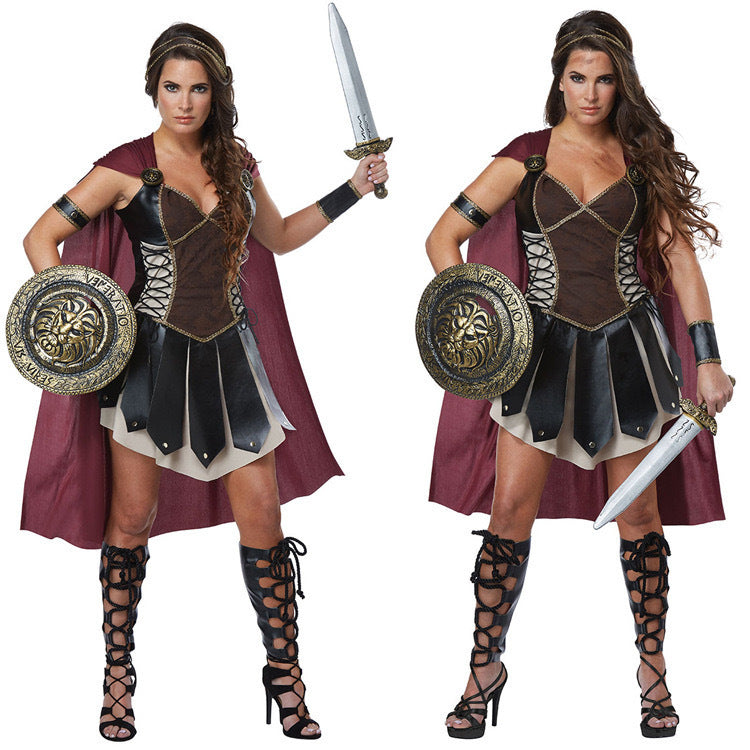 Spartan Warrior Costume Halloween Costume Cosplay Costume Performance Costume Roman Gladiator Costume Matador