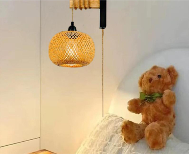 Bamboo Woven Wall Lamp