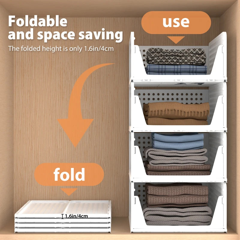 Foldable Closet Storage Bins, 4 Pack