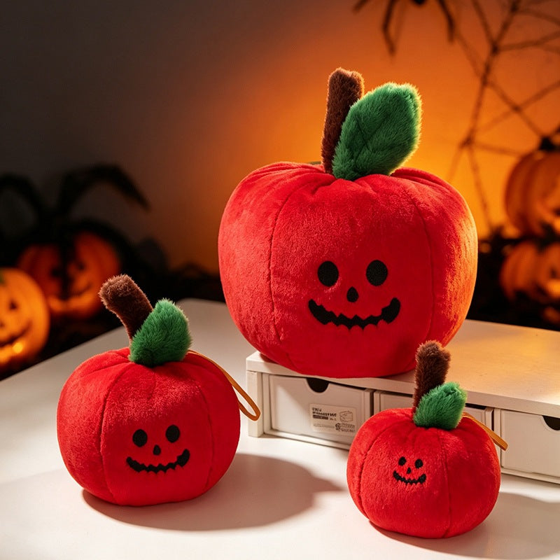 Halloween Plush Apple Toy Doll Poison Apple Festival Decoration Figurine Kids Prank Gift