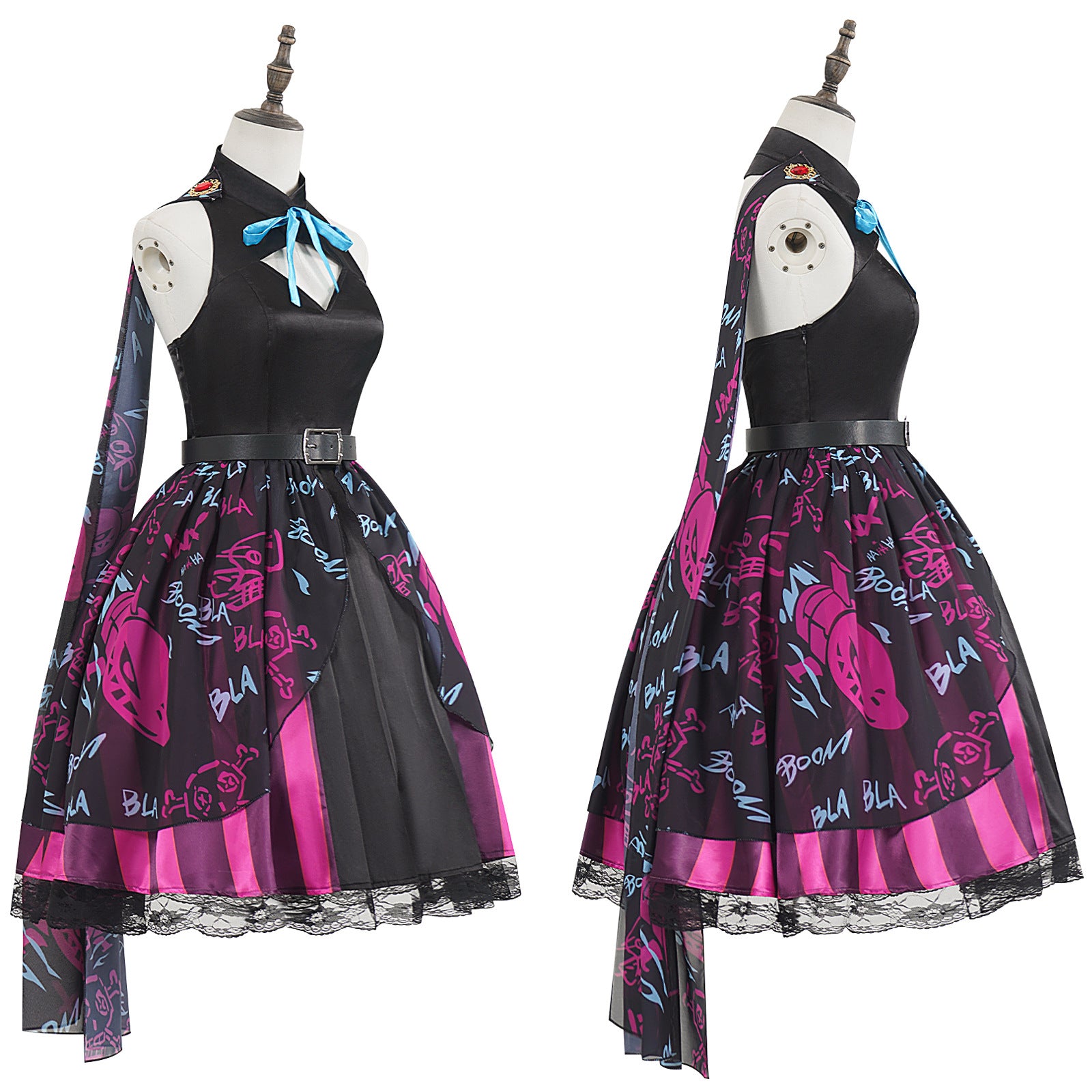 League of Legends Cosplay Costume Jinx Double City Battle Out-of-Control Lolita Cosplay Clothing