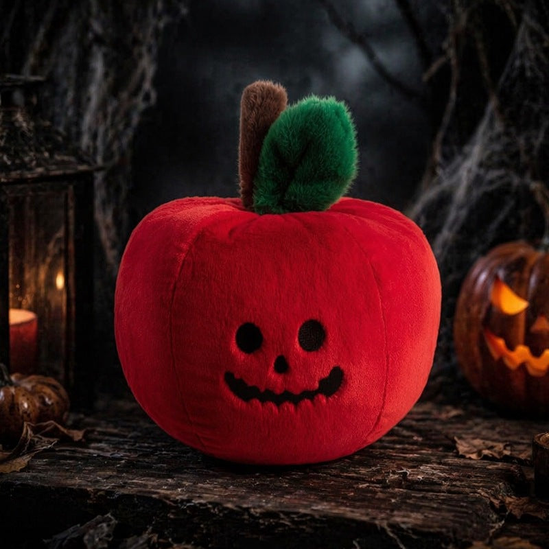 Halloween Plush Apple Toy Doll Poison Apple Festival Decoration Figurine Kids Prank Gift