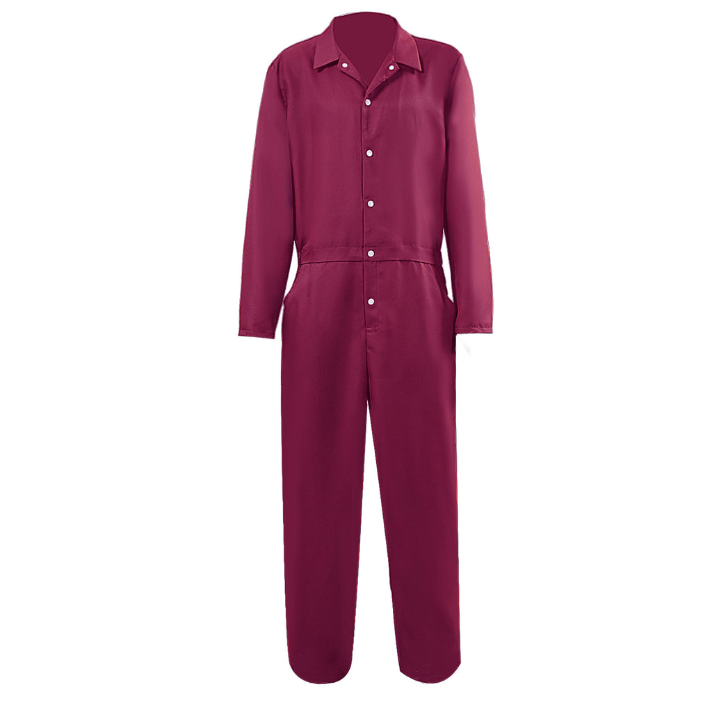 Halloween Prisoner Costume Unisex Adult Jumpsuit Set Movie Character Performance Costume Cosplay Outfit