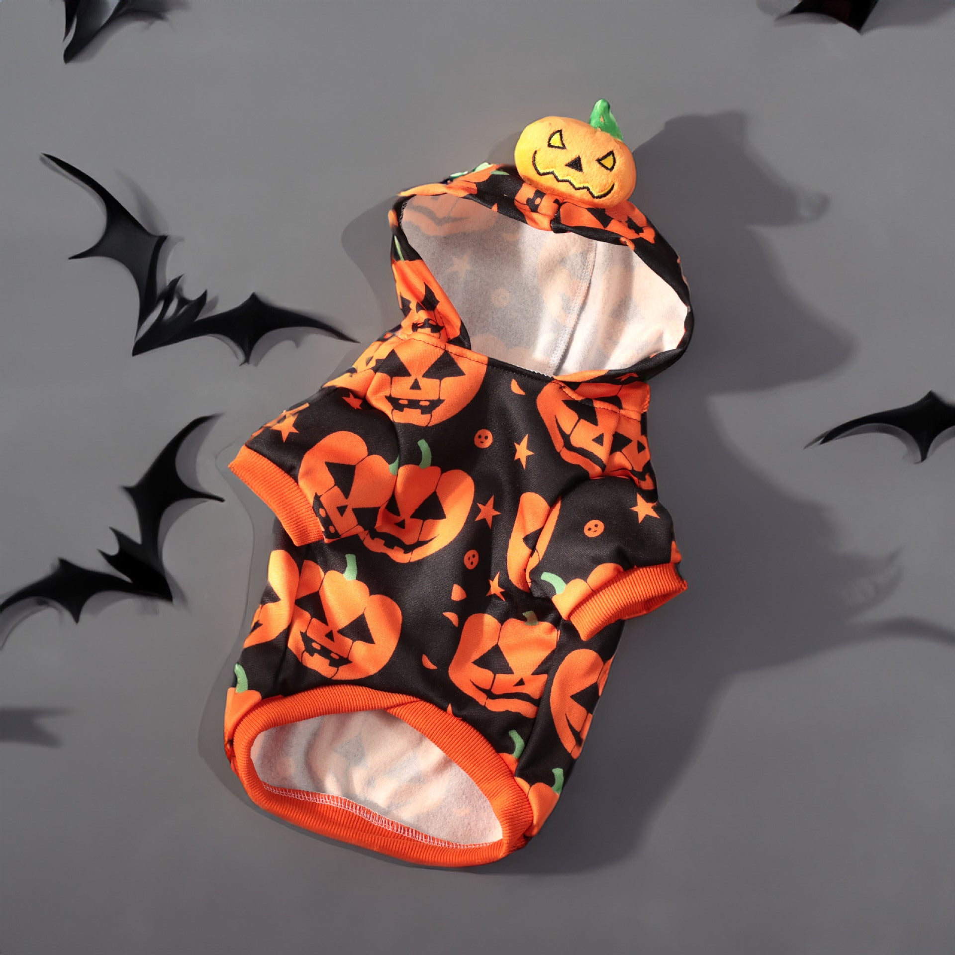 Halloween Pet Dog Clothes Cat Dog Halloween Pumpkin Hoodie Sweatshirt for Medium and Small Dogs Teddy Factory Direct