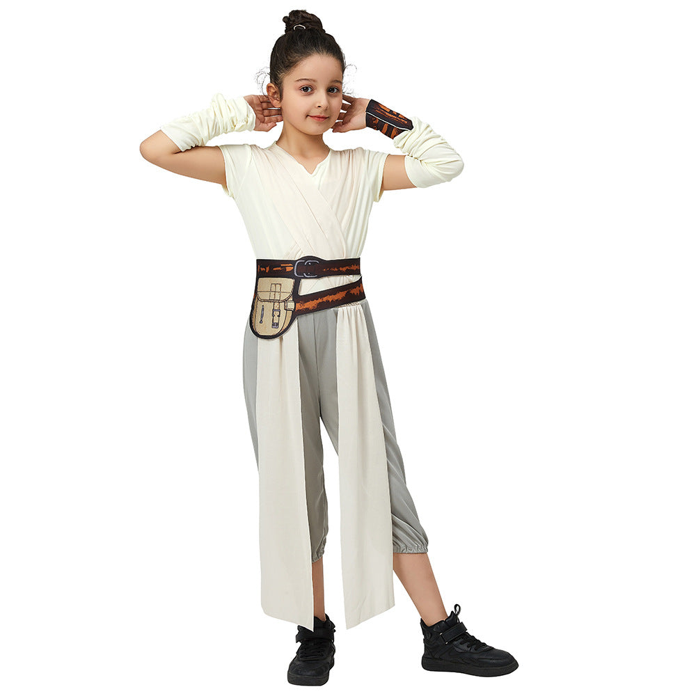 Star Wars The Force Awakens Rey Girl Classic Movie Character Carnival Costume Halloween Outfit