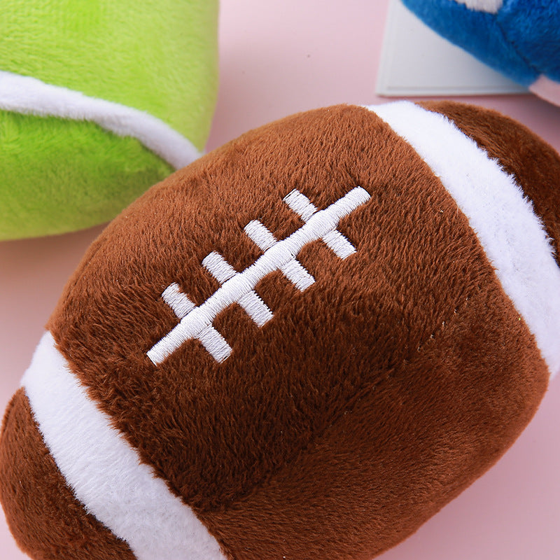 Plush Squeaky Ball Dog Toy