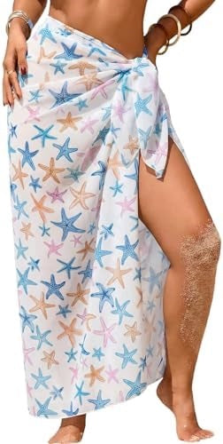 Sheer Floral Swim Cover-Up