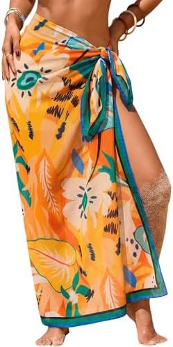 Sheer Floral Swim Cover-Up