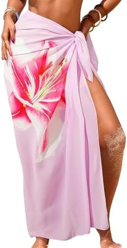 Sheer Floral Swim Cover-Up