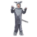 Neutral Children's Gray Wolf Costume Animal Outfit Halloween Fairy Tale Stage Performance Clothing