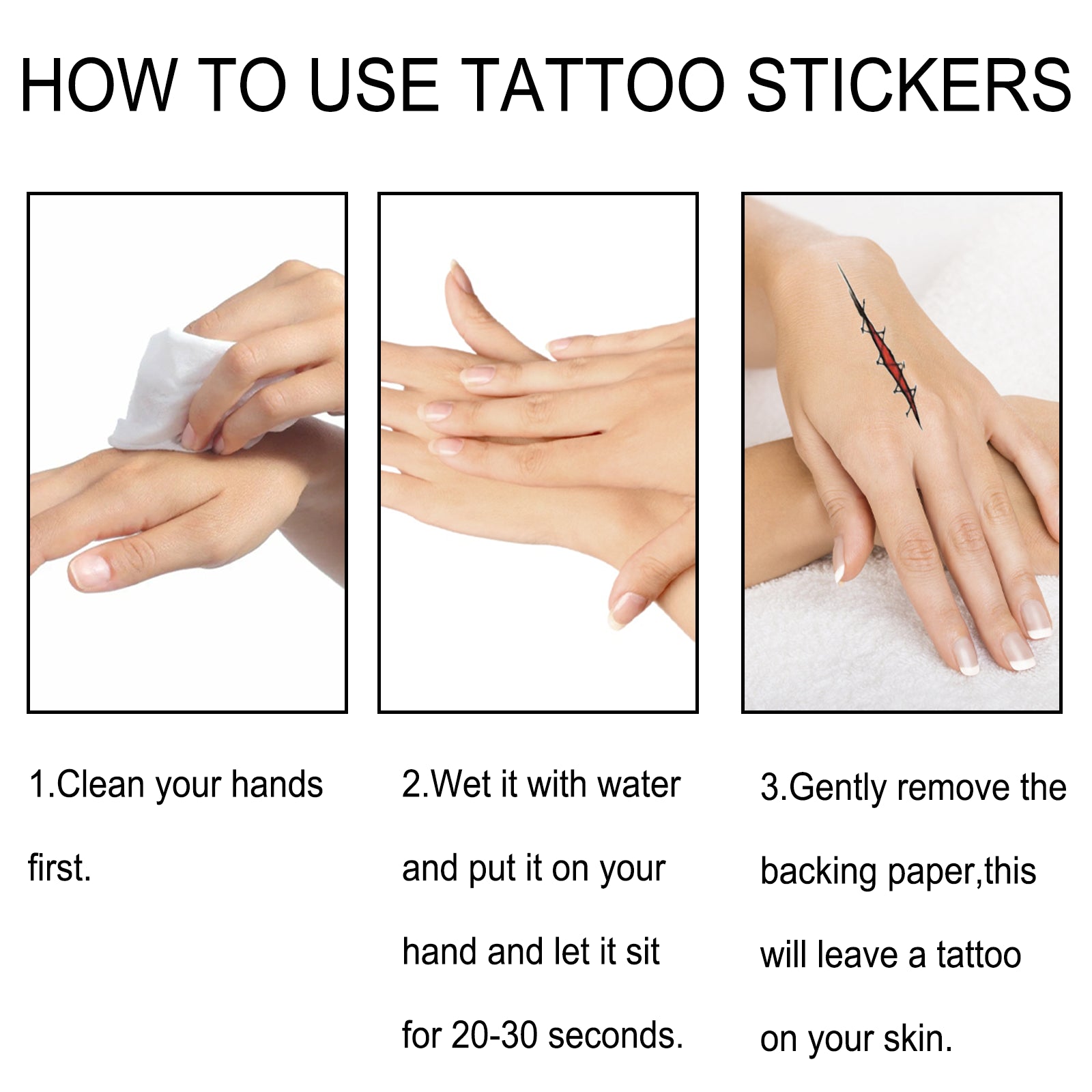 Halloween Tattoo Stickers, Halloween Horror Party Party Makeup Decorative Mouth Tattoo Stickers