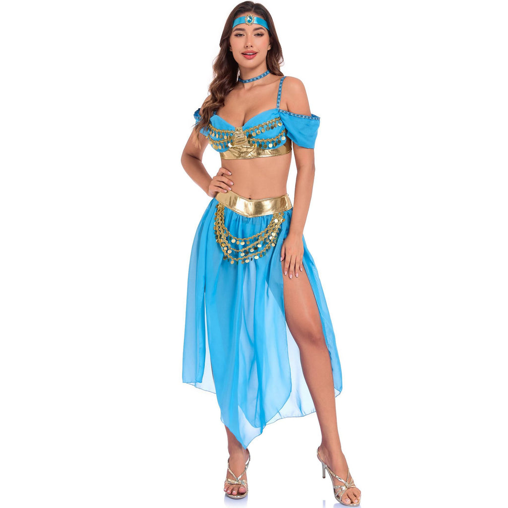 Aladdin Jasmine Princess Ethnic Style Women's Cosplay Halloween Stage Costume