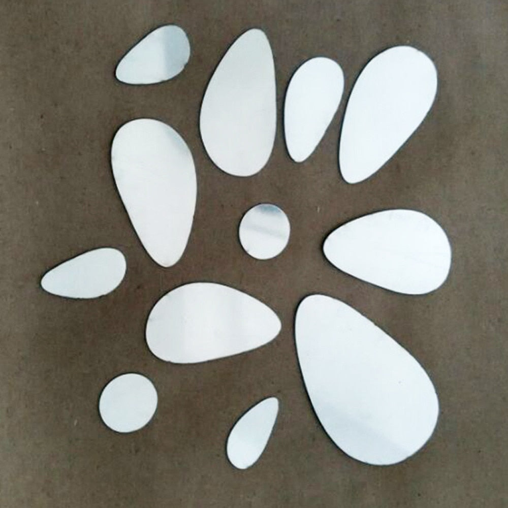3D Mirror Wall Stickers, 12 Pack