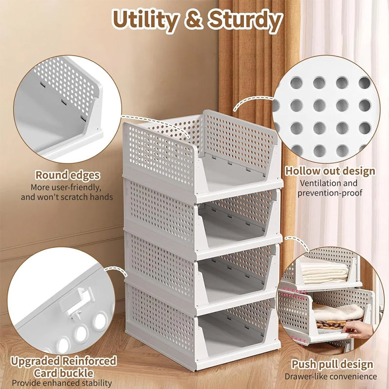 Foldable Closet Storage Bins, 4 Pack