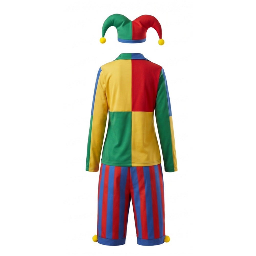 Halloween Nightmare Clown Cosplay Costume, Unisex Nightmare Clown Role Play Outfit for Party and Stage Performance