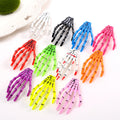 Glow-in-the-Dark Transparent Halloween Hand Bone Hair Clip Creative Funny Hair Accessory Hairpin Costume Prop Decoration