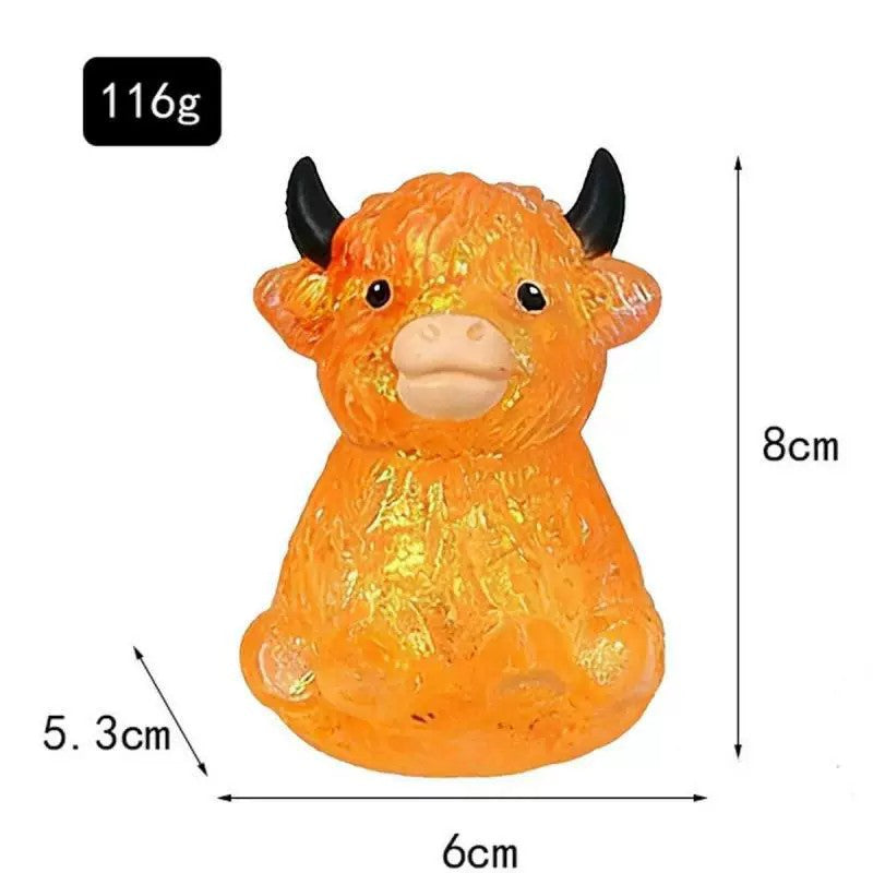Glitter Highland Cow Squishy